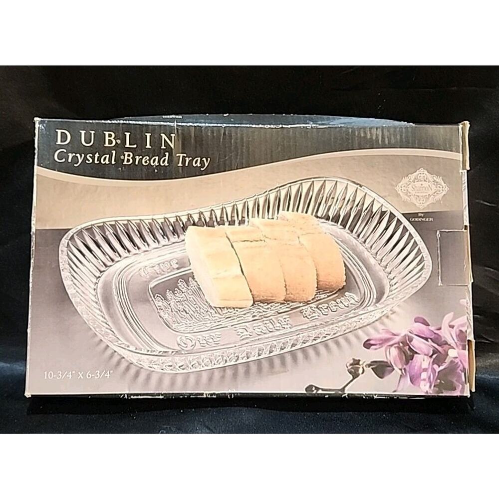 New Dublin Crystal Our Daily Bread Serving Plate